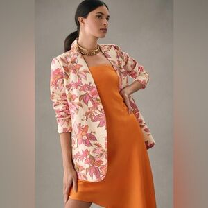 Anthropologie x Dolan Linen Floral Blazer